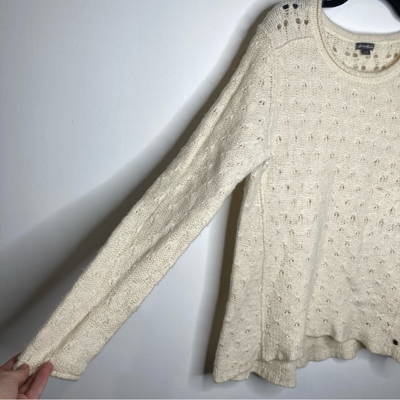 Eddie Bauer lambs wool & camel hair sweater size large - Picture 4 of 8